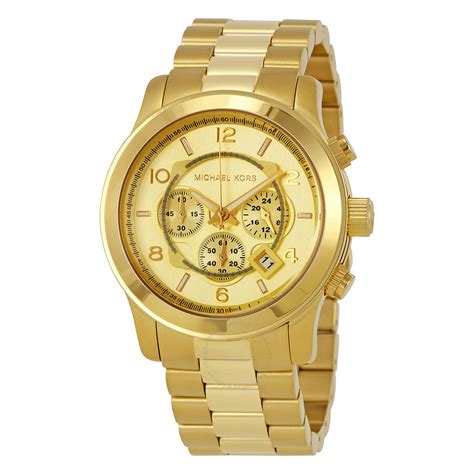 mint condition men's michael kors gold tone quartz watc|michael kors men's gold watch.